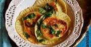 Pierogi ruskie z dodatkiem cukinii i rukoli. Delikatne i pyszne