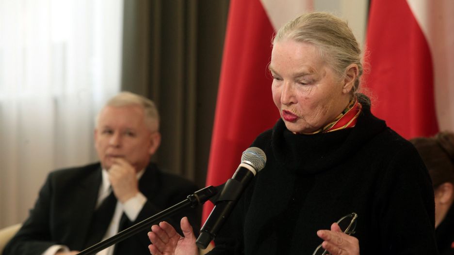 Prezes PiS Jarosław Kaczyński i prof. Jadwiga Staniszkis