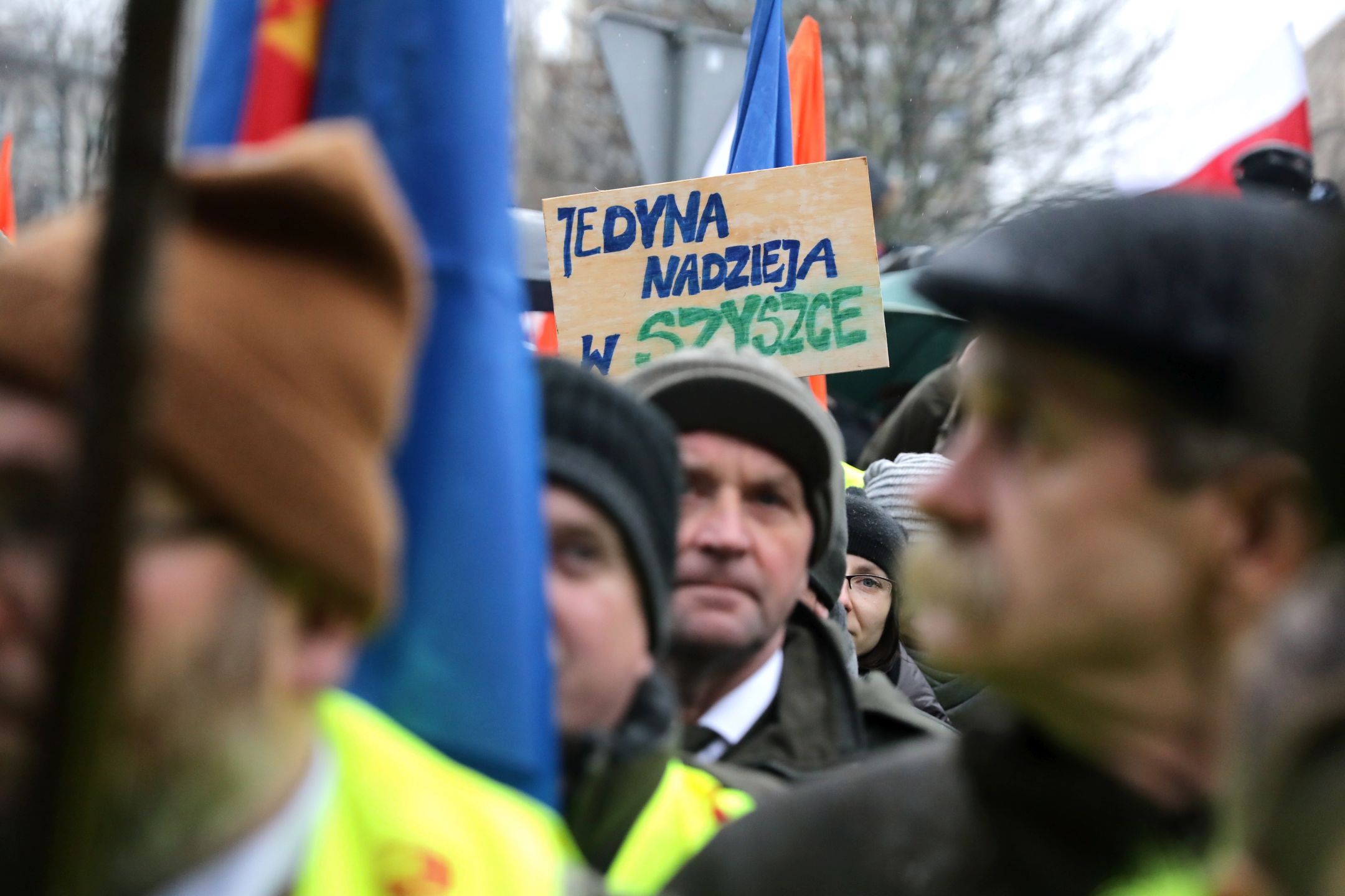 Demonstracja leśników pod Sejmem 