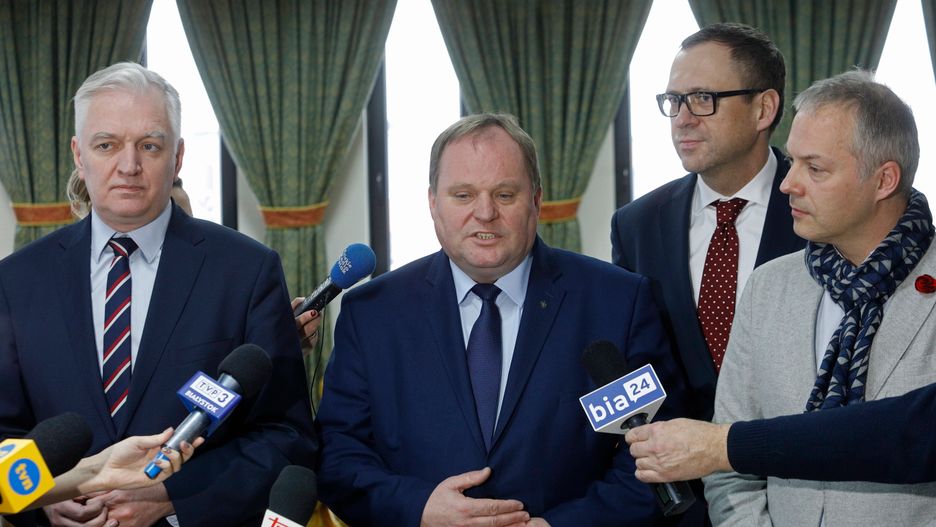 Decyzję o transferze Mieczysław Baszko ogłosił na wspólnej konferencji z Jarosławem Gowinem