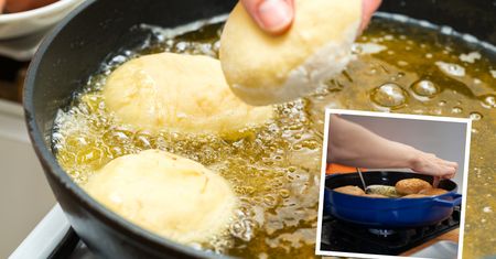 Olej pieni się podczas smażenia pączków? Zastosuj ten patent