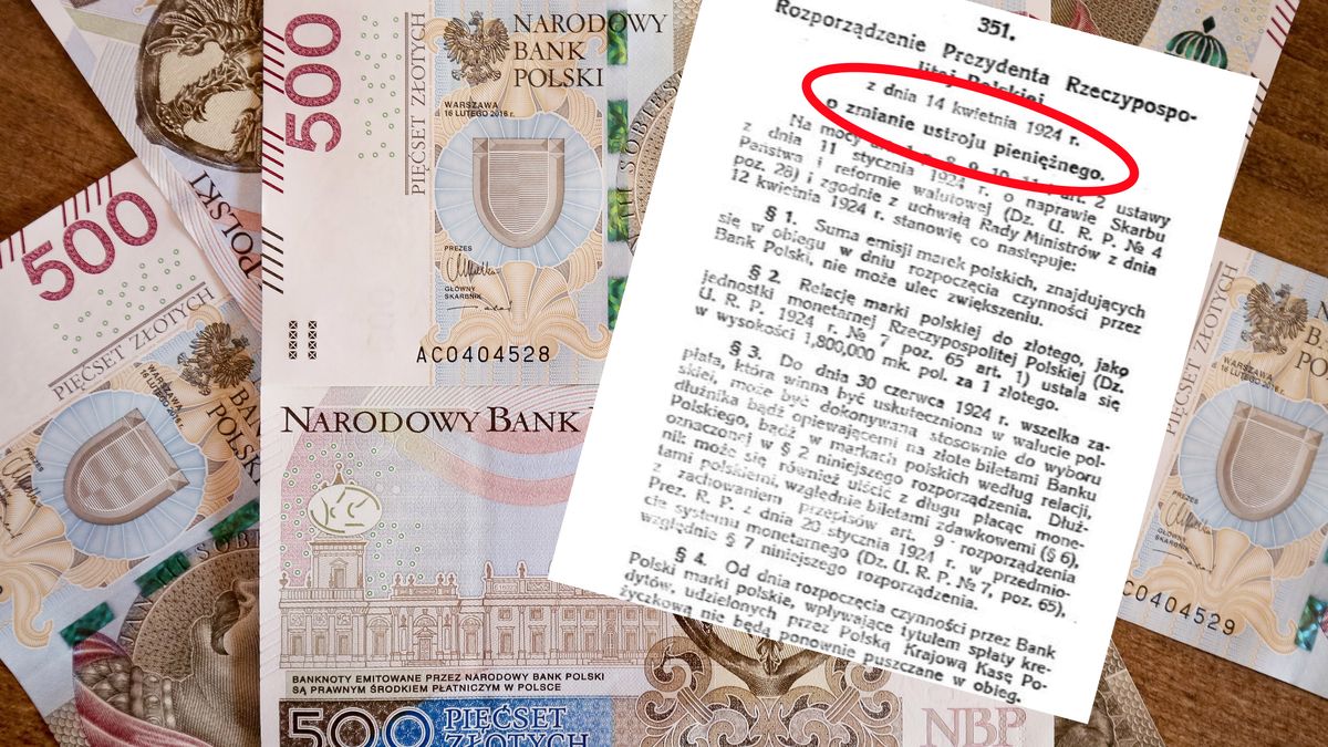 14 kwietnia 1924 roku prezydent RP podpisał rozporządzenie o zmianie ustroju pieniężnego.