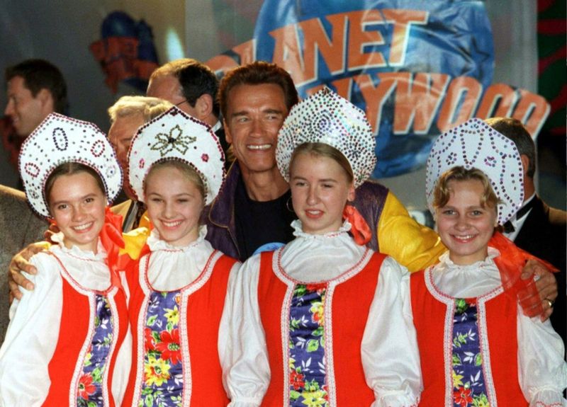 Schwarzenegger w Moskwie, wrzesień 1996 r.