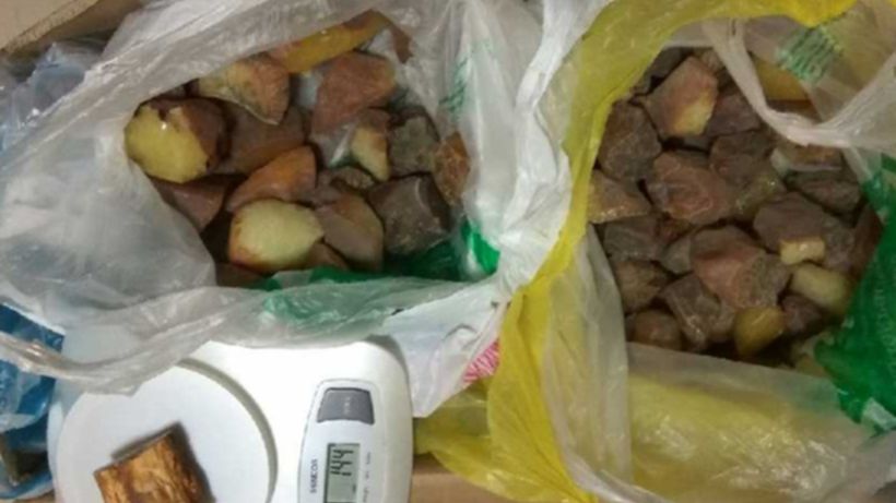 Zarekwirowany bursztyn ważył 32 kg