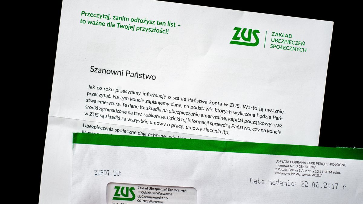 List z ZUS trafił do ok. 18 mln Polaków 