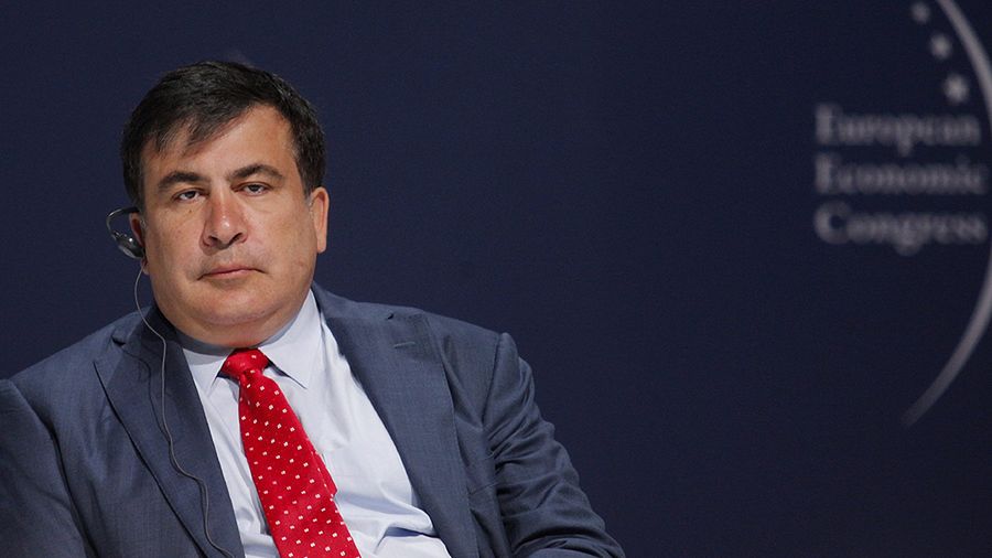 Micheil Saakaszwili w 2016 r. w Katowicach