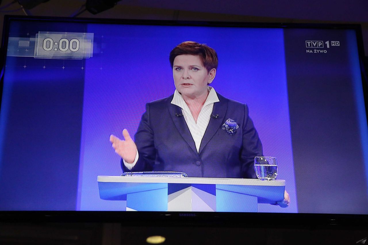 Beata Szydło. Telewizyjna debata Ewy Kopacz i Beaty Szydło (fot. ONS)