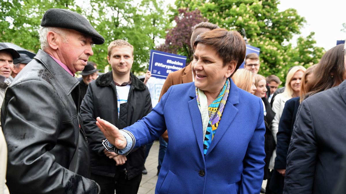 Pińczów, 14.05.2019. Spotkanie wyborcze wicepremier Beaty Szydło, która kandyduje do Europarlamentu.
