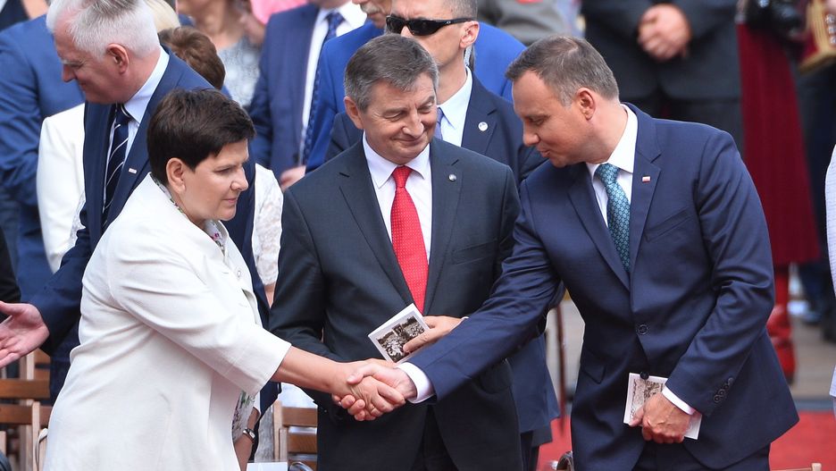 Beata Szydło, Marek Kuchciński i Andrzej Duda