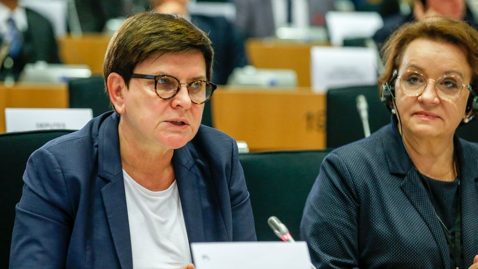 Beata Szydło w Parlamencie Europejskim.