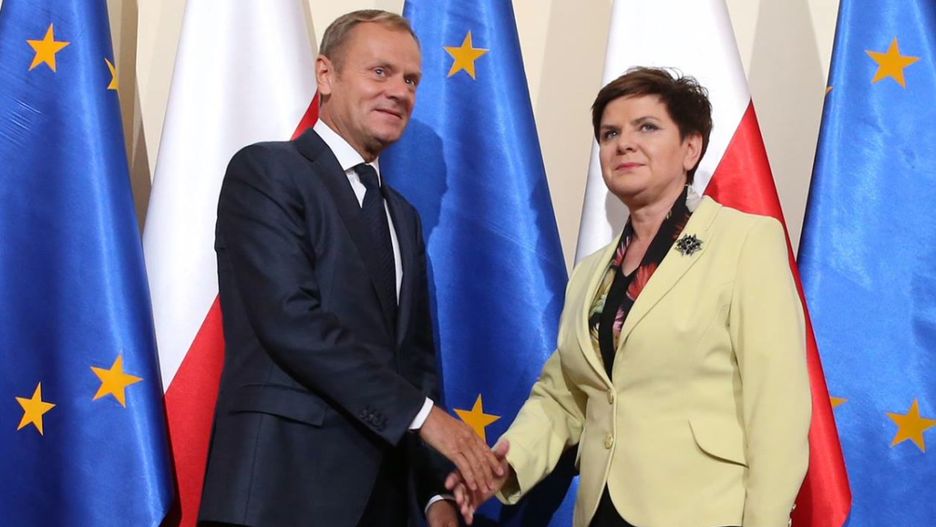 Donald Tusk i Beata Szydło