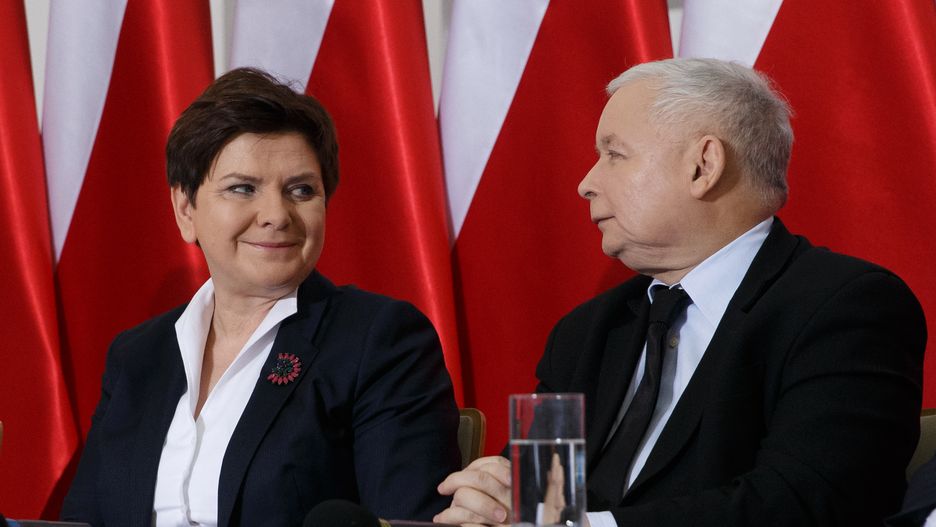 Premier Beata Szydło i prezes PiS Jarosław Kaczyński.
