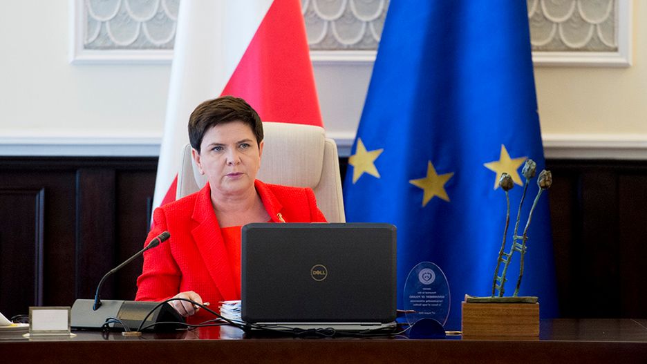 Premier Beata Szydło podczas posiedzenia rządu.