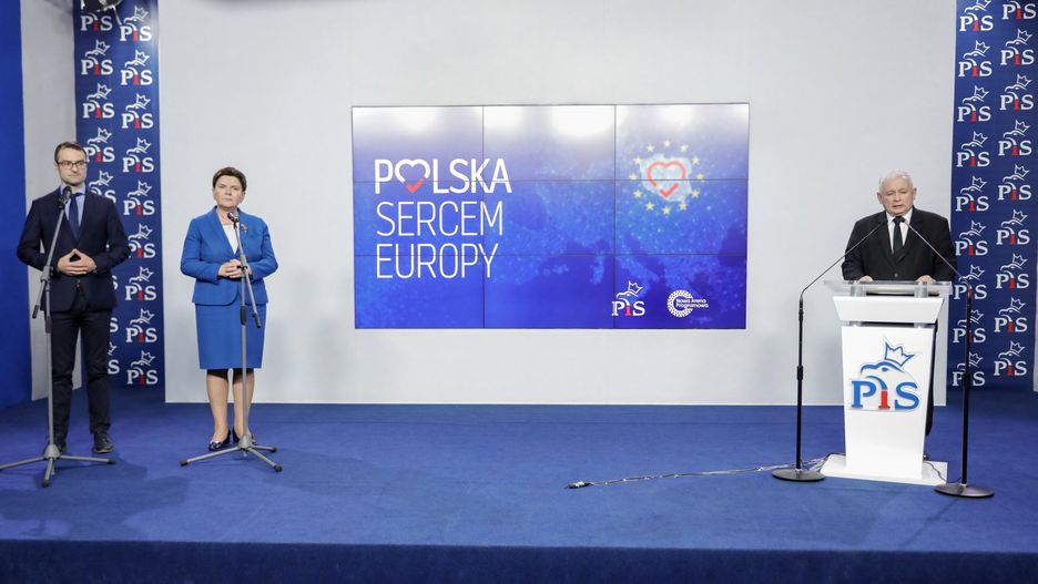 Wybory do Europarlamentu. PiS zwołał konferencję, Kaczyński zabrał głos