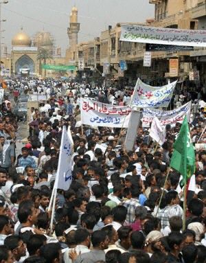 Demonstracja szyitów w Bagdadzie