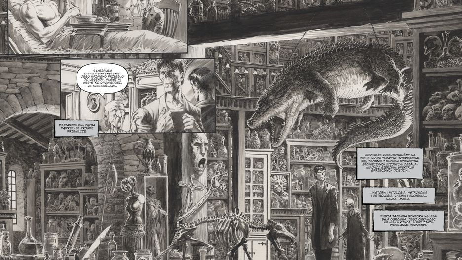Rysunki "Frankenstein żyje, żyje!' Berniego Wrightsona zachwycają niespotykanym detalem