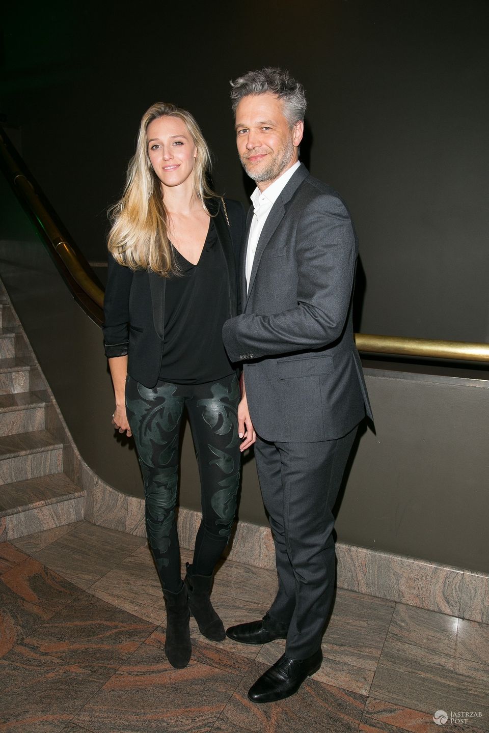 Michał Żebrowski i Aleksandra Adamczyk na premierze spektaklu Frankenstein w Teatrze Syrena