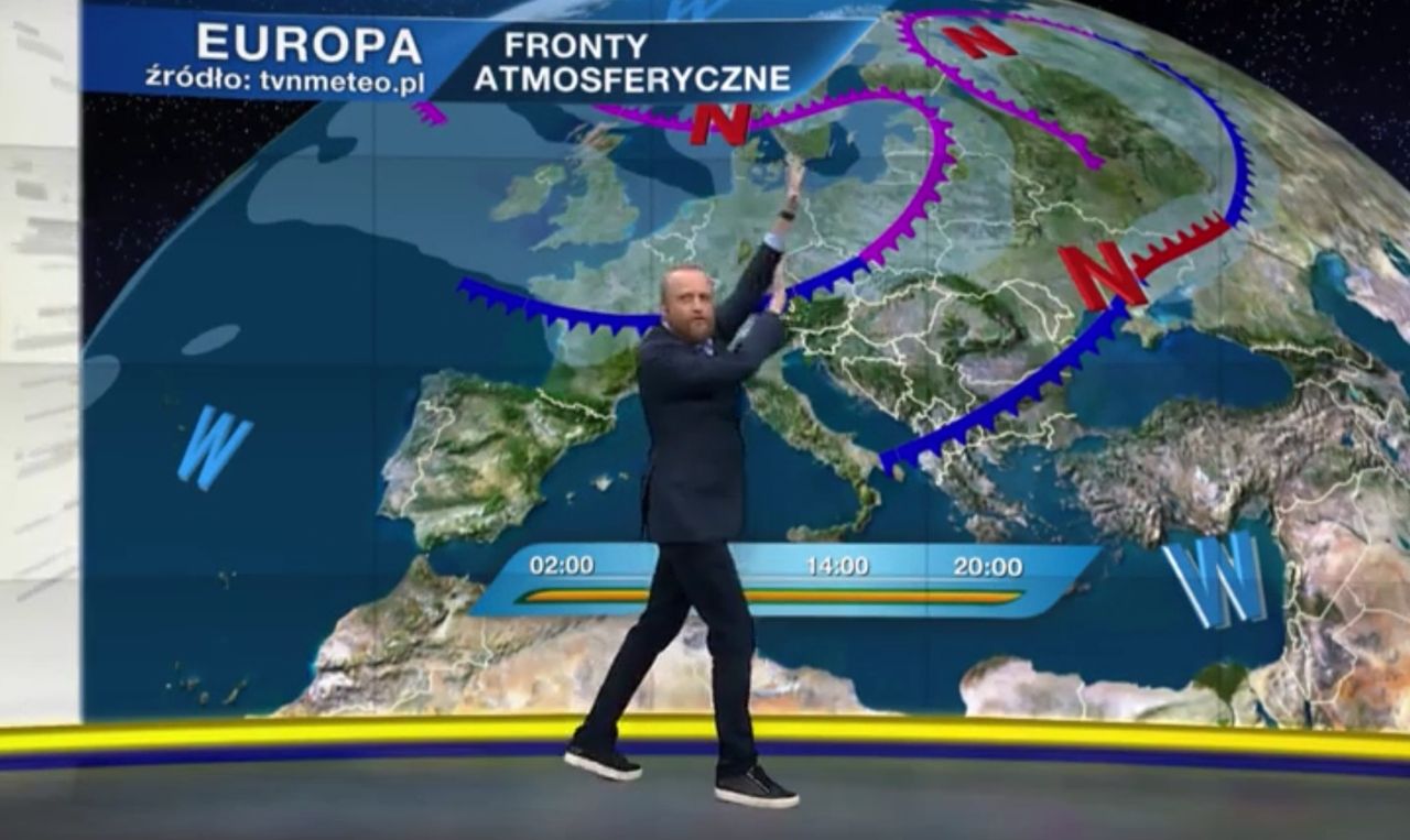 Piotr Adamczyk pogodynkiem w TVN-ie. Aktor się nie popisał talentem