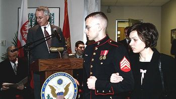 Marta Kupczyk w ambasadzie amerykańskiej w Warszawie