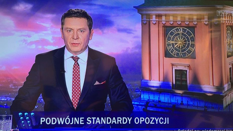 Michał Adamczyk, prowadzący Wiadomości TVP