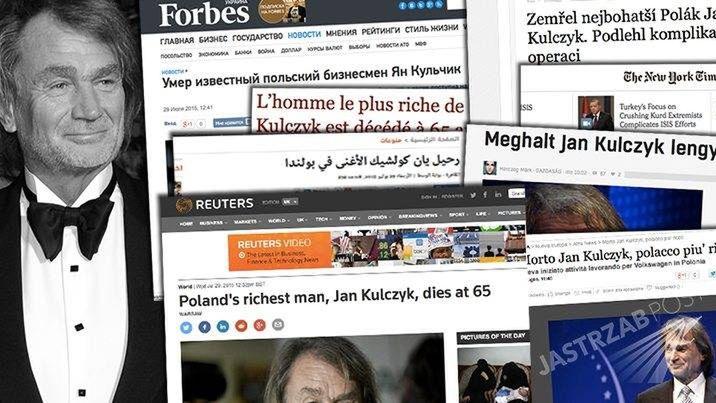 Zagraniczne media o śmierci Jana Kulczyka