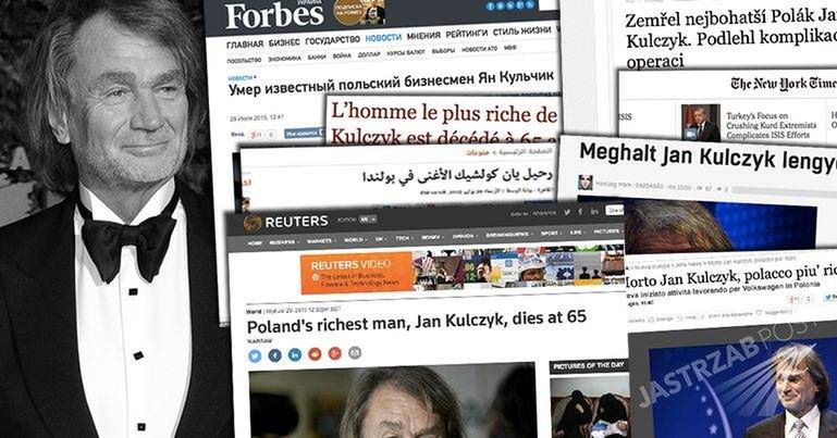 Zagraniczne media o śmierci Jana Kulczyka