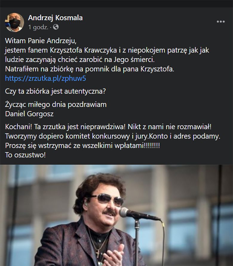 Krzysztof Krawczyk - oszuści chcą zarobić na jego śmierci