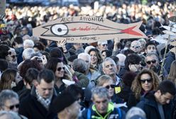 Rzym. Tysiące ludzi protestowało na wiecu "sardynek" na ulicach Wiecznego Miasta