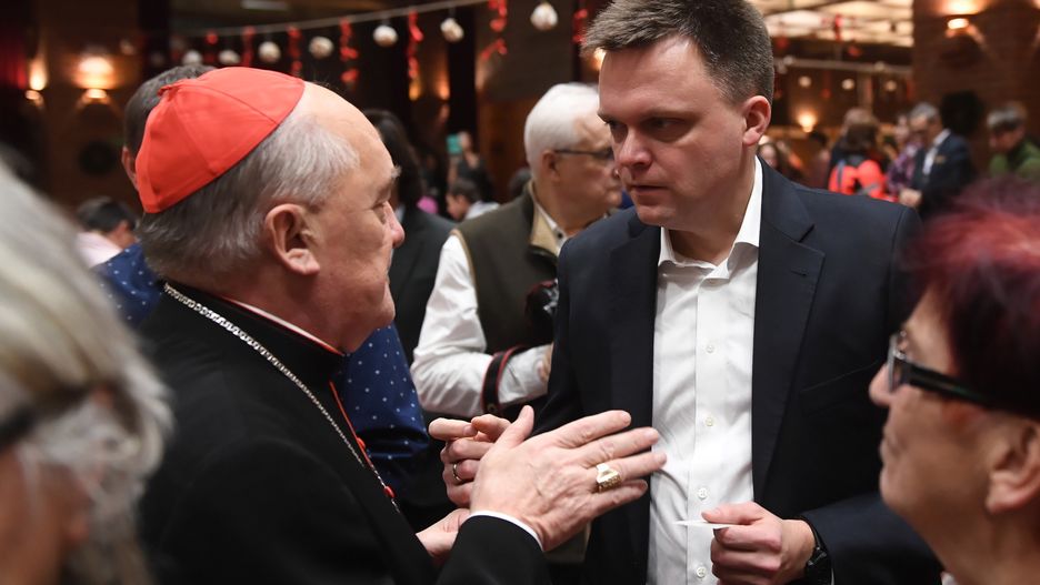 Szymon Hołownia i Kazimierz Nycz na świątecznym obiedzie dla ubogich