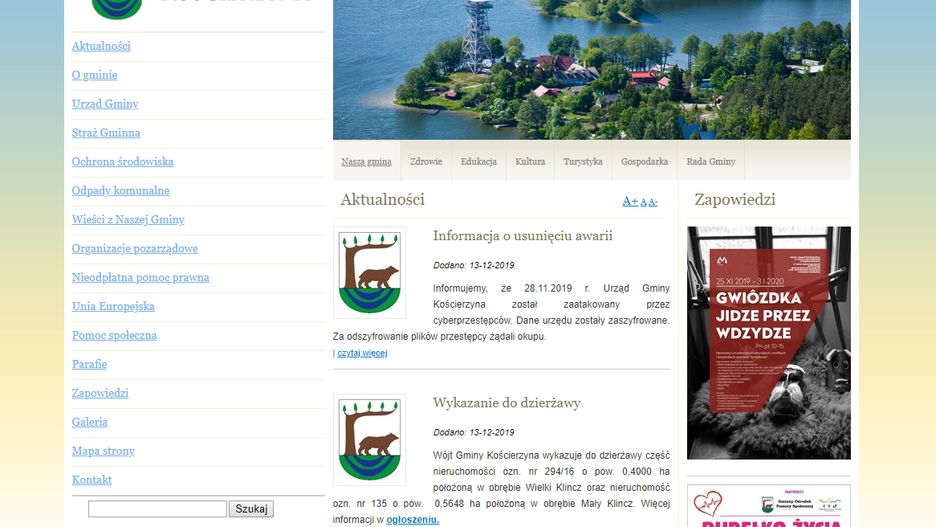 Gmina Kościerzyna padła ofiarą ataku cyberprzestępców