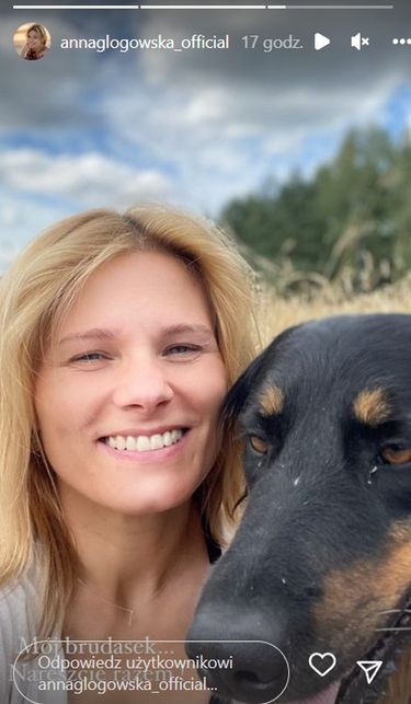 Anna Głogowska z psem