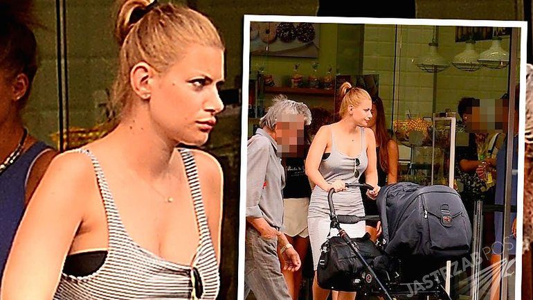 Pierwsze zdjęcia Oli Kisio po porodzie z synem Hugo. Paparazzi