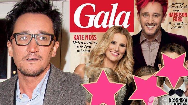 Michał Wiśniewski z dziećmi i żoną na okładce