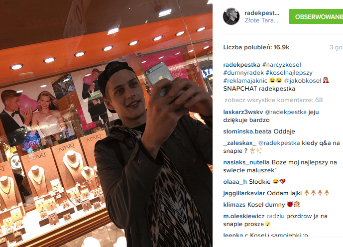 Jakob Kosel na zdjęciu u Radka Pestki