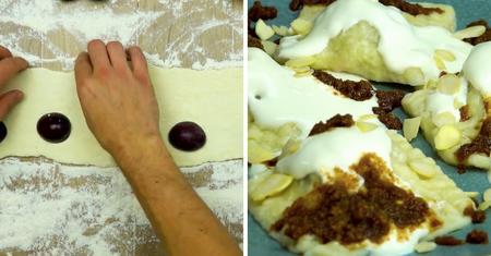 Leniwe pierogi ze śliwką