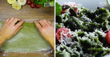 Szpinakowe tagliatelle