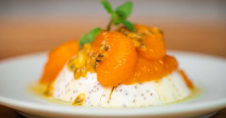 Panna cotta z nasionami chia