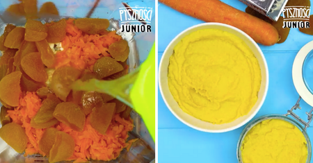 Marchewkowe puree z kurczakiem i morelą