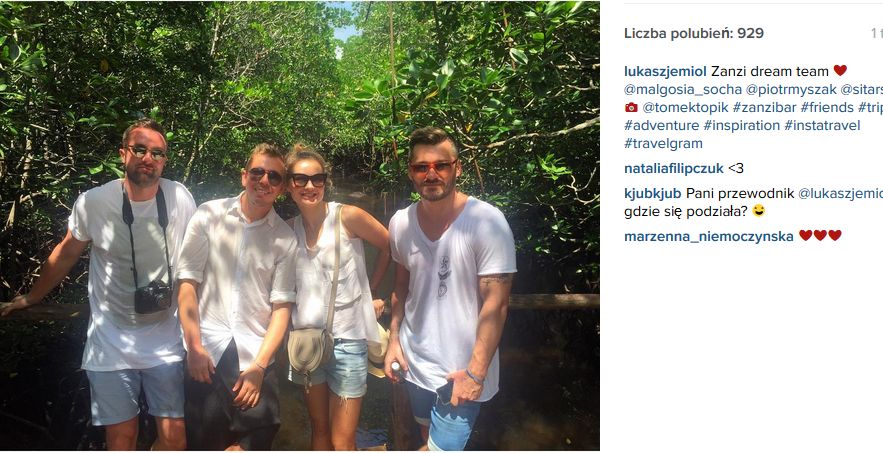 Łukasz Jemioł i Małgorzata Socha na Zanzibarze