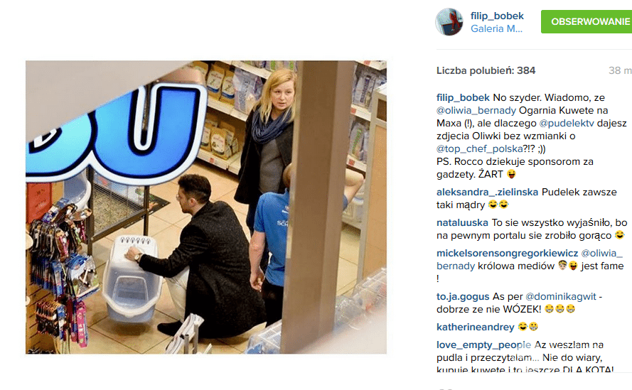 Filip Bobek na zakupach z Oliwią Bernady