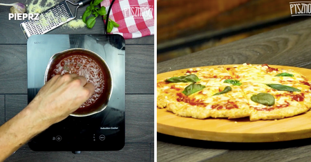 Pizza na kurczakowym spodzie