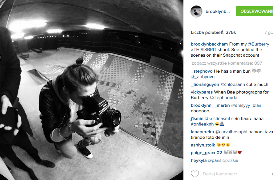Brooklyn Beckham w kampanii Burberry