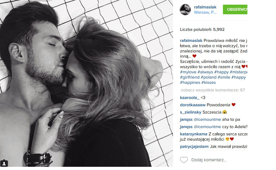 Rafał Maślak i Kamila Nicpoń razem na Instagramie