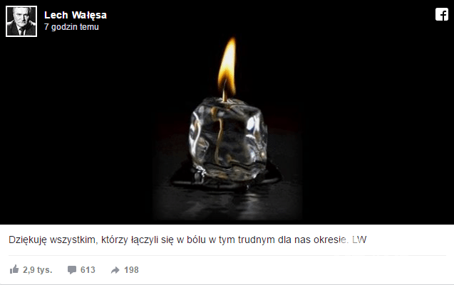 Lech Wałęsa o śmierci syna