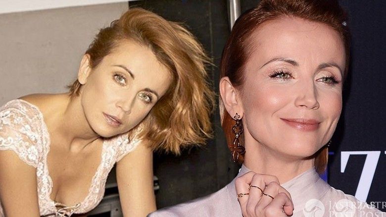 Katarzyna Zielińska w stroju kąpielowym na basenie