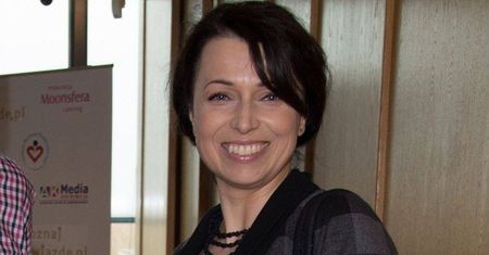 Katarzyna Pakosińska stawia na czarno-szarą kratę. Dobrała do niej skórzane spodnie [zdjęcia]
