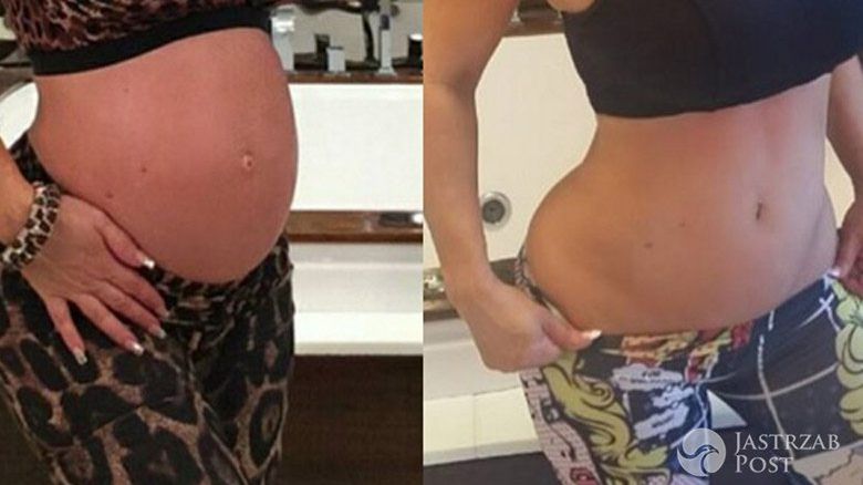 Brzuch Coco Austin sprzed i po ciąży fot. Instagram.com