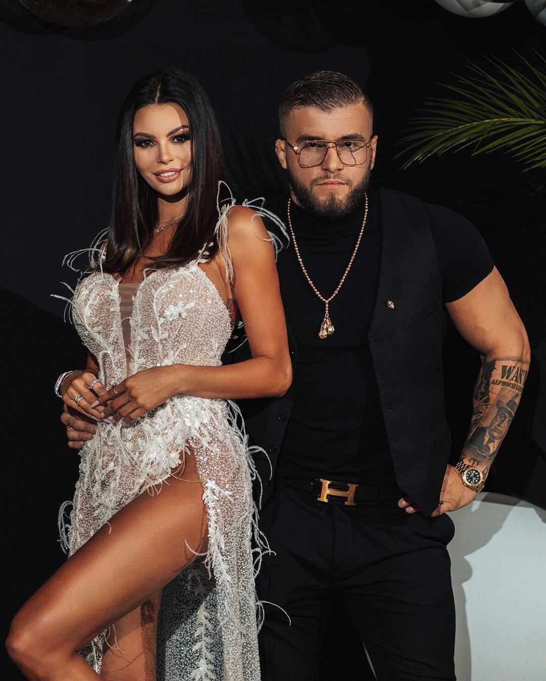 Justyna Gradek z mężem