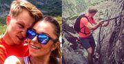Kuba Wesołowski ze śliczną żoną w Tatrach. "Spuszczaliśmy się w dół na łańcuchach. Adrealina nie do opisania"