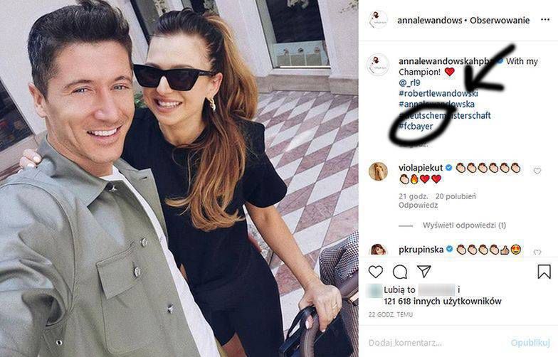 Anna Lewandowska pomyliła klub mężą